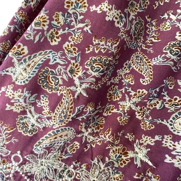 SOLITAIRE | BOHO PEASANT BLOUSE EMBROIDERED BALLOON SLEEVE TOP | SIZE: MEDIUM - Picture 6 of 11